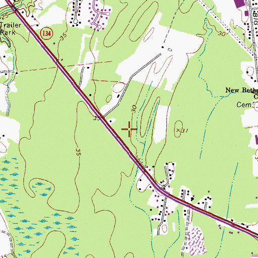Topographic Map of Kirkwood Presbyterian Church, VA