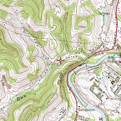 Topographic Map of Farin School (historical), WV