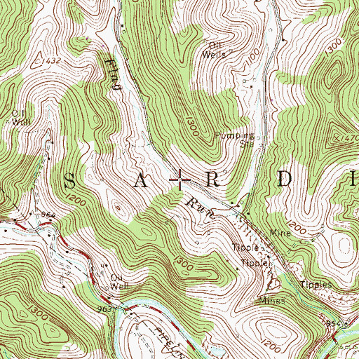 Topographic Map of Flagg Run School (historical), WV