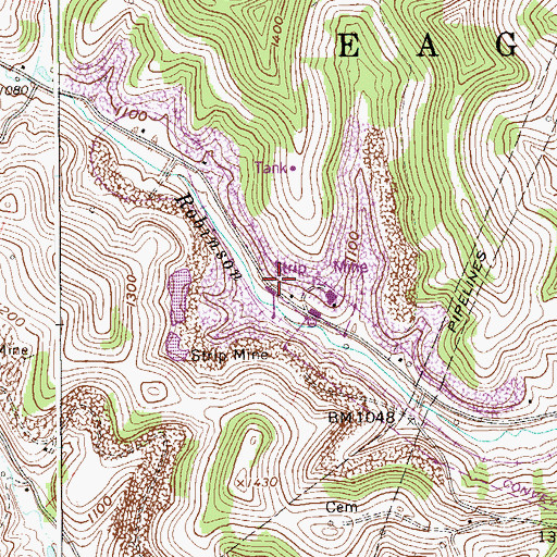 Topographic Map of Robinson School (historical), WV