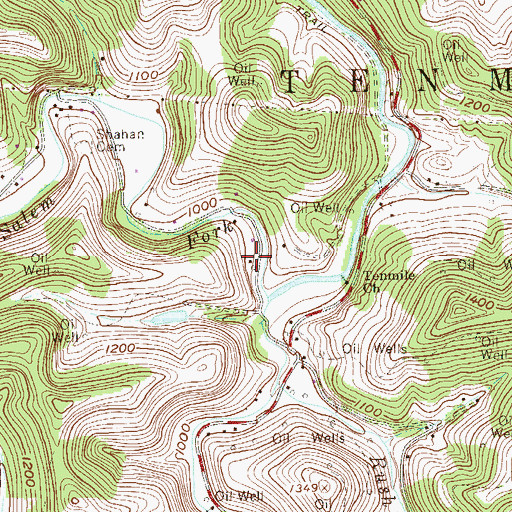 Topographic Map of Shahan School (historical), WV