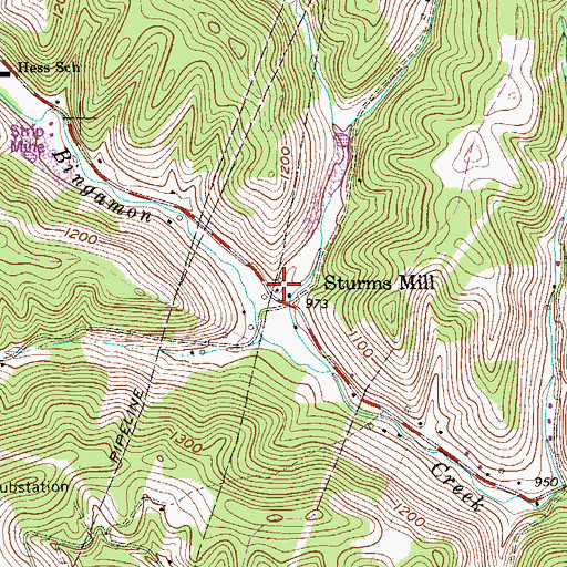 Topographic Map of Robinson School (historical), WV