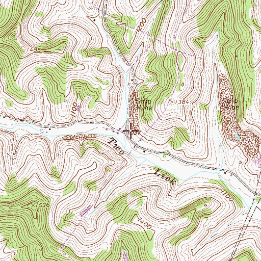 Topographic Map of Two Lick School (historical), WV