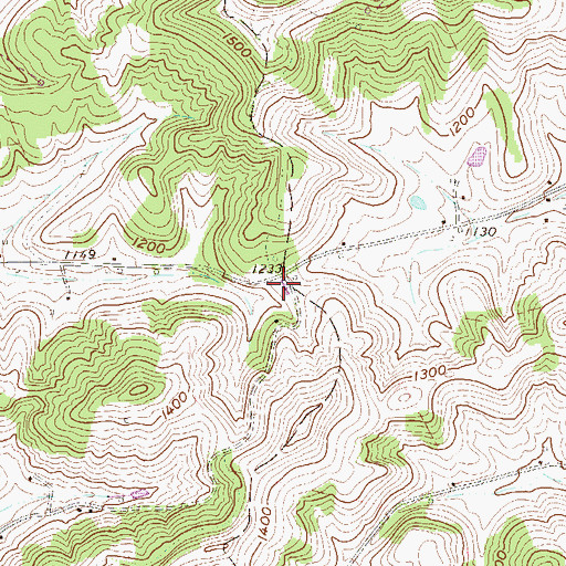 Topographic Map of Liberty Church (historical), WV