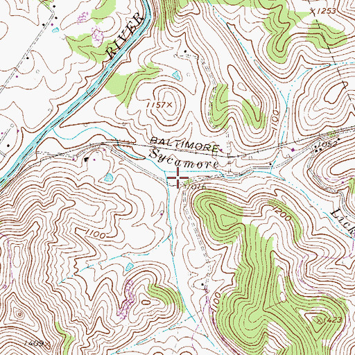 Topographic Map of Waugh School (historical), WV