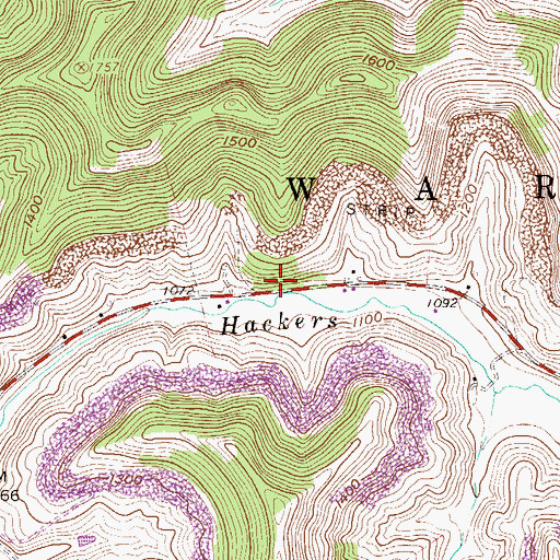 Topographic Map of Walnut Grove School (historical), WV