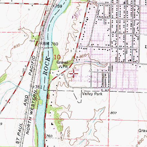 Topographic Map of Andrews Hall, WI
