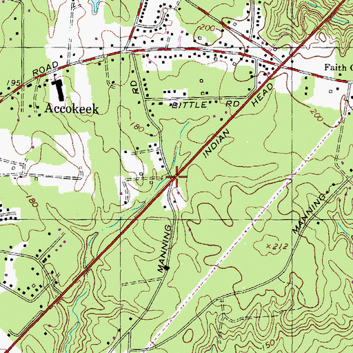 Topographic Map of Ayres, MD