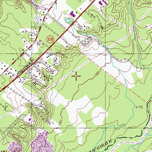 Topographic Map of Simmons Acres, MD