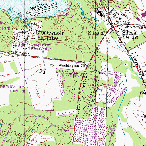 Topographic Map of Kimberly Woods, MD