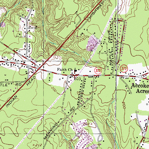 Topographic Map of North Accokeek, MD
