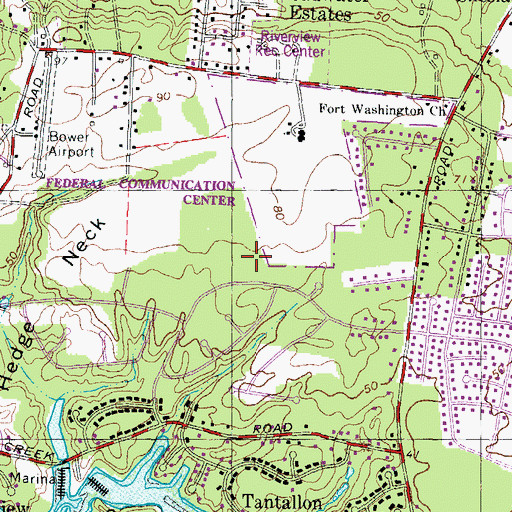 Topographic Map of Tantallon North Neighborhood Park, MD