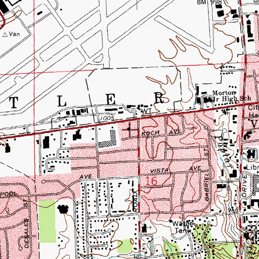 Topographic Map of Church of Christ, OH