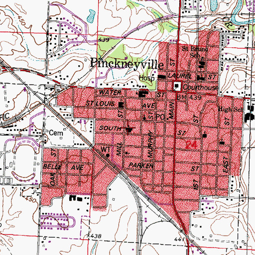 Topographic Map of First Methodist Episcopal Church, IL