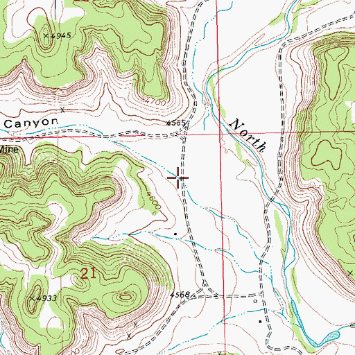 Topographic Map of Skull Canyon, CO