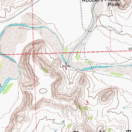 Topographic Map of North Carrizo Creek, OK