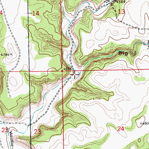 Topographic Map of Big Hole Canyon, CO