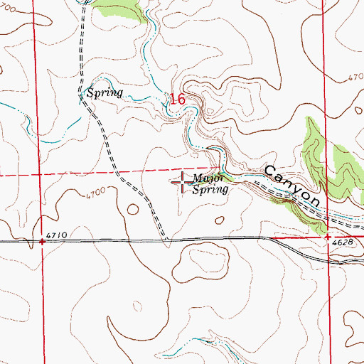 Topographic Map of Major Spring, CO