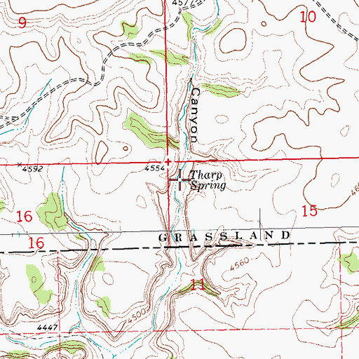 Topographic Map of Tharp Spring, CO