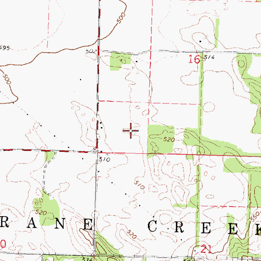 Topographic Map of Sear's Cemetery, IL