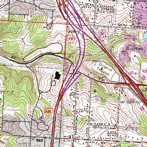 Topographic Map of Interchange 66 A, MO