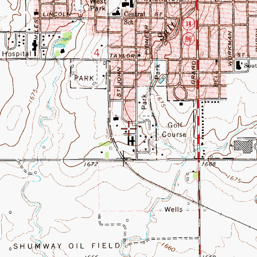 Topographic Map of Saint Paul Catholic Church, KS