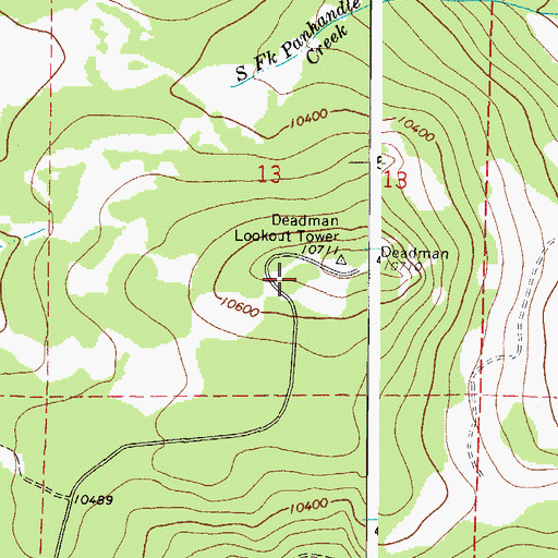 Topographic Map of Deadman Picnic Area, CO