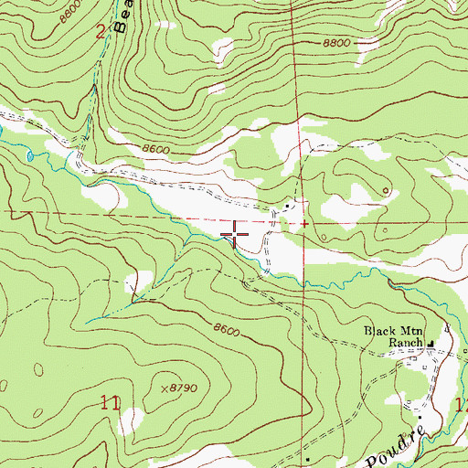 Topographic Map of Panhandle Reservoir, CO