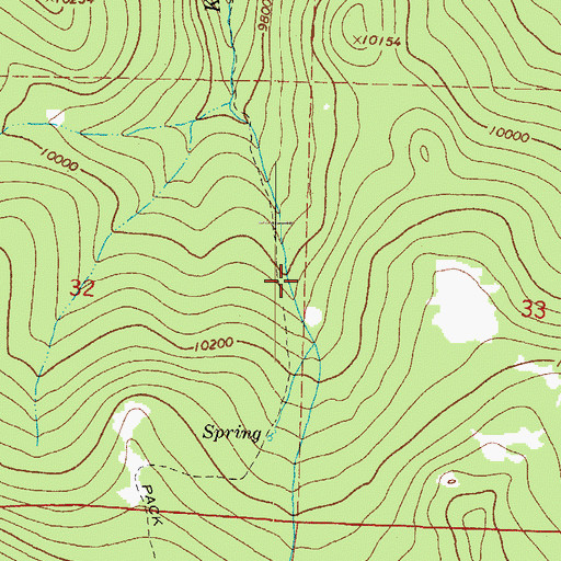 Topographic Map of Killpecker Trail, CO