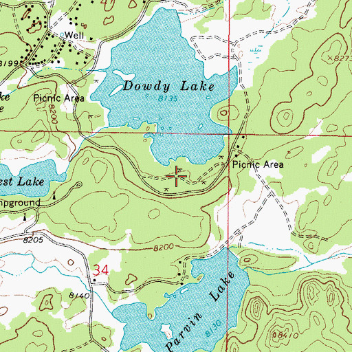 Topographic Map of Dowdy Lake Campground, CO