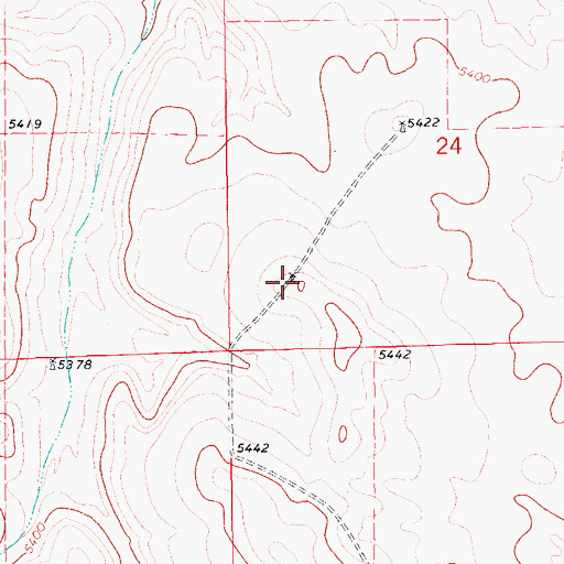 Topographic Map of Poston Windmill, CO