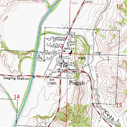 Topographic Map of Reorganized Church of Jesus Christ of Latter Day Saints, IA