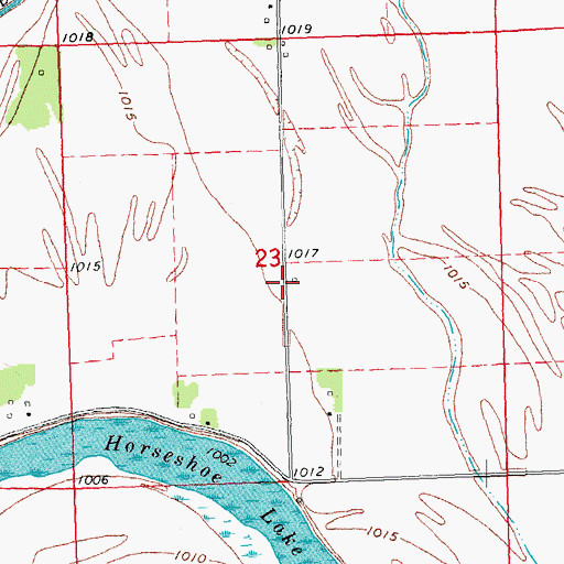 Topographic Map of Hauger Cemetery, IA