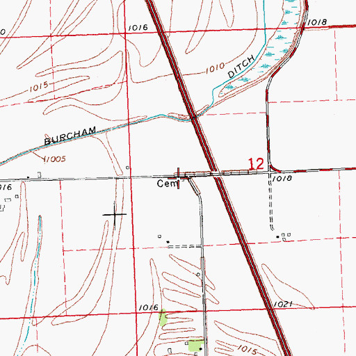 Topographic Map of Yutsler Cemetery, IA
