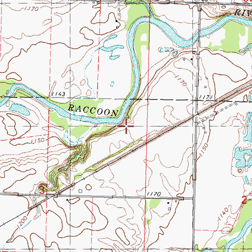 Topographic Map of Whitehorse Access, IA