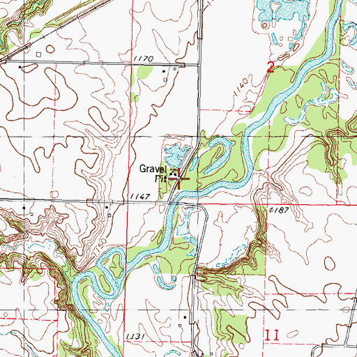 Topographic Map of Almer Noyd Wildlife Area, IA
