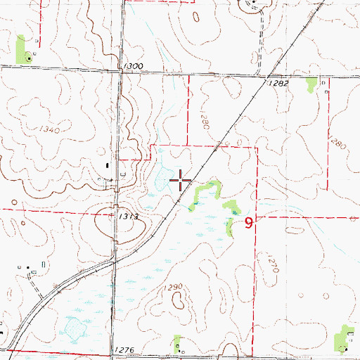Topographic Map of Tomahawk Marsh Wildlife Management Area, IA