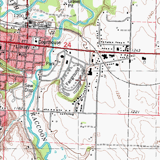 Topographic Map of Sac County Fairgrounds, IA