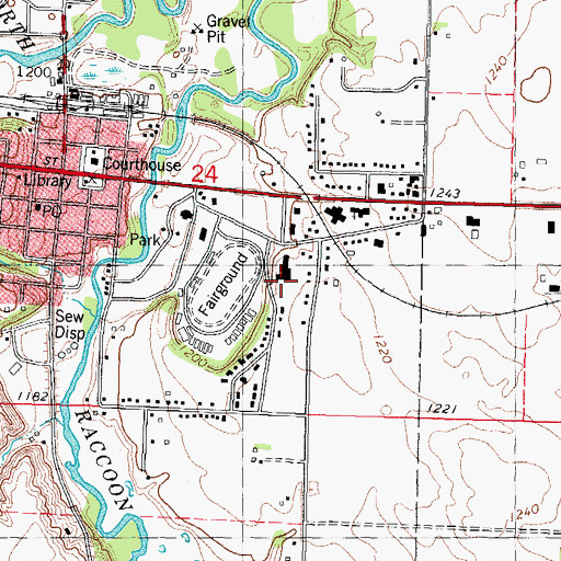 Topographic Map of Trimark Physicians Group Building, IA
