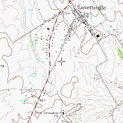 Topographic Map of Lovettsville Elementary School, VA