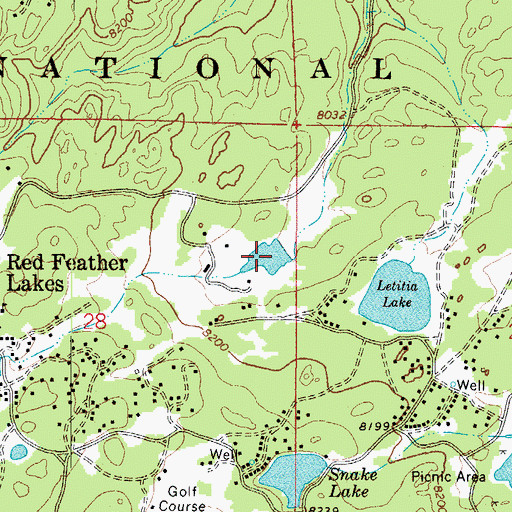 Topographic Map of Fox Acres Reservoir, CO