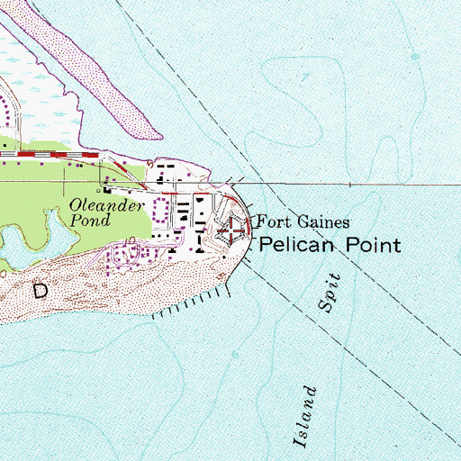 Topographic Map of Fort Gaines (historical), AL