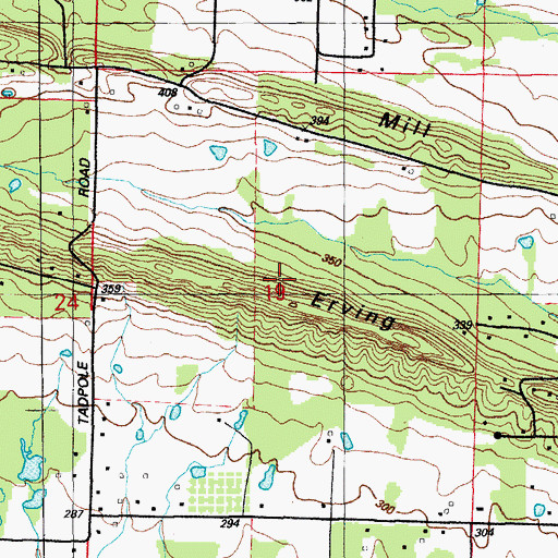 Topographic Map of Living Ridge, AR