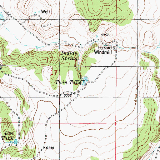 Topographic Map of Twin Tank, NM