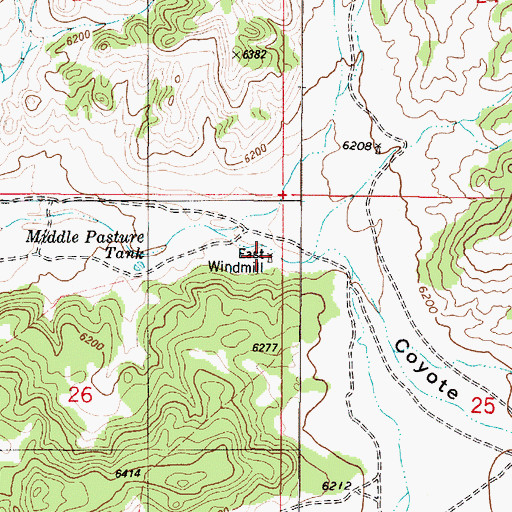 Topographic Map of East Windmill, NM
