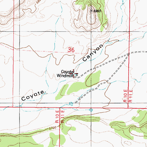 Topographic Map of Coyote Windmill, NM