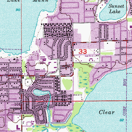 Topographic Map of Dr I Sylvester Hankins Park, FL