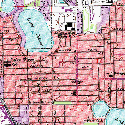 Topographic Map of Princeton Park, FL