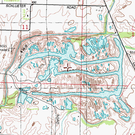 Topographic Map of Midwest Mine Number 3, IL