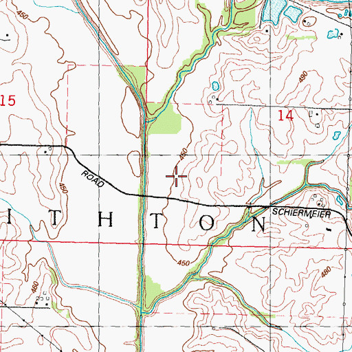 Topographic Map of Morgan Mine, IL